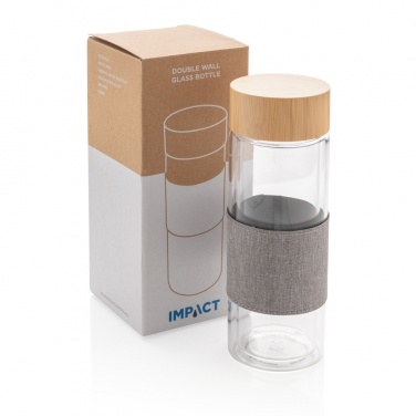 Logo trade promotional products picture of: Impact double wall borosilicate glass bottle